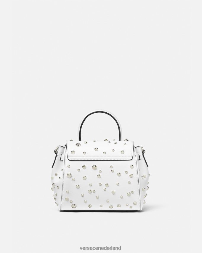 Versace la medusa kleine handtas met spikes vrouwen wit Tassen J2T4F4351