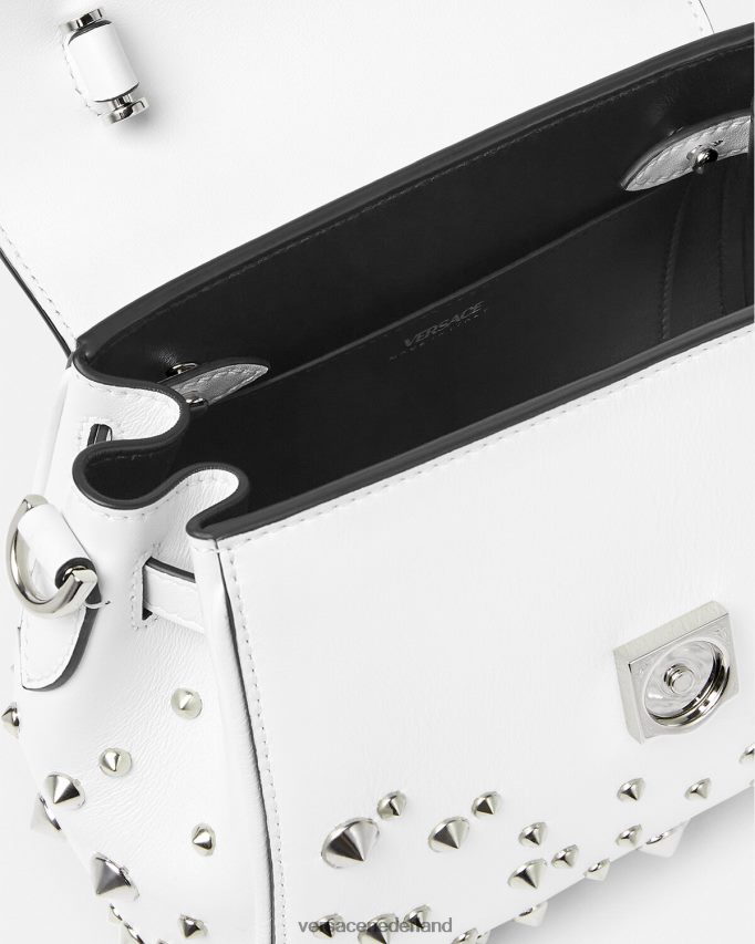 Versace la medusa kleine handtas met spikes vrouwen wit Tassen J2T4F4351