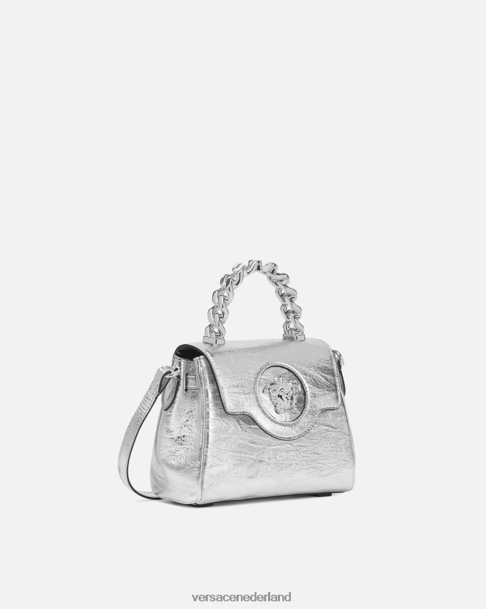 Versace la medusa metallic kleine handtas vrouwen grijs Tassen J2T4F4305