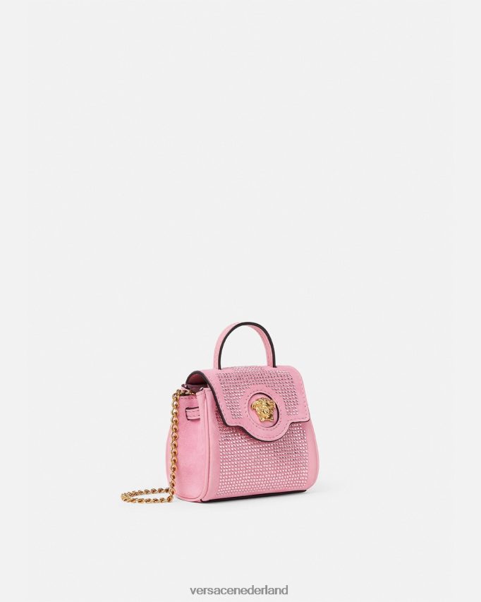 Versace la medusa microtasje met studs vrouwen roze Tassen J2T4F4328