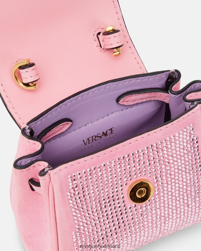 Versace la medusa microtasje met studs vrouwen roze Tassen J2T4F4328