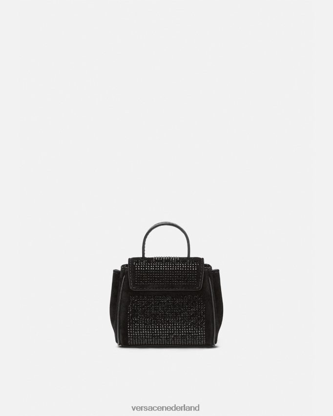 Versace la medusa microtasje met studs vrouwen zwart Tassen J2T4F4329