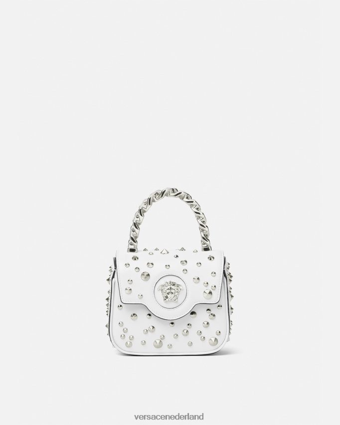 Versace la medusa mini-tasje met stekels vrouwen wit Tassen J2T4F4353