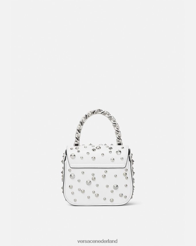 Versace la medusa mini-tasje met stekels vrouwen wit Tassen J2T4F4353