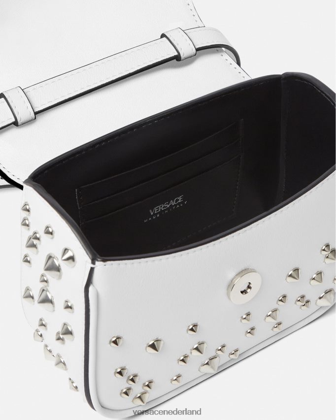 Versace la medusa mini-tasje met stekels vrouwen wit Tassen J2T4F4353