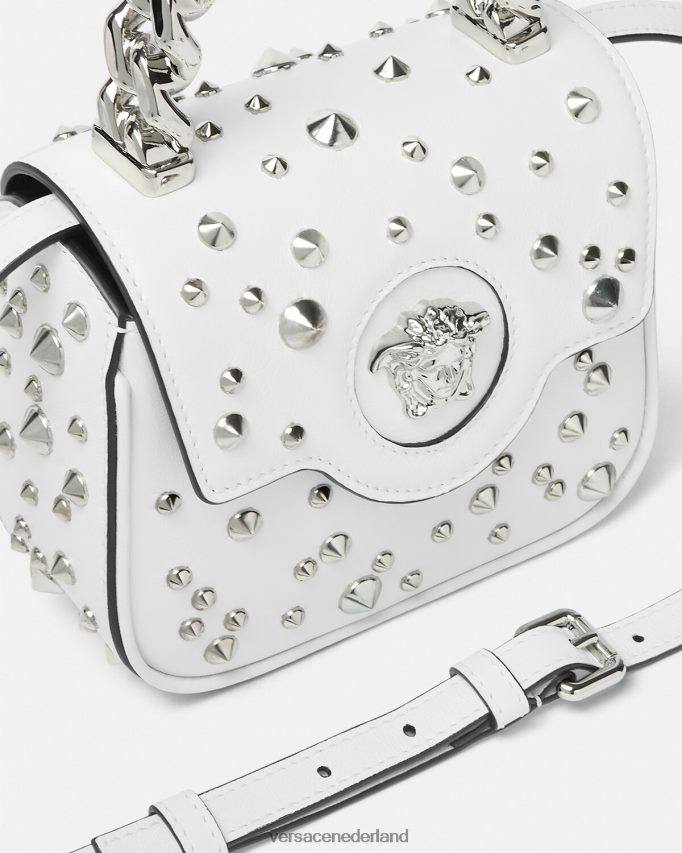 Versace la medusa mini-tasje met stekels vrouwen wit Tassen J2T4F4353