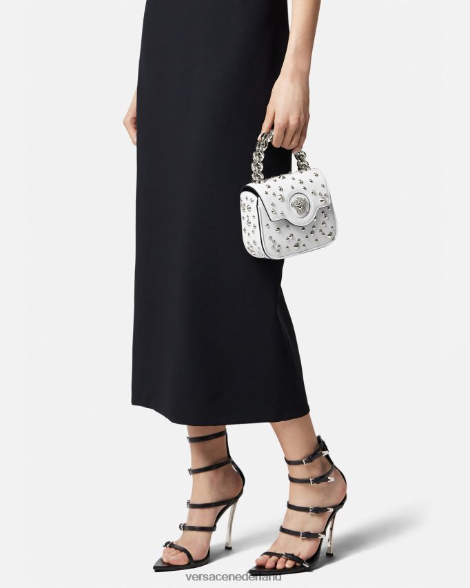 Versace la medusa mini-tasje met stekels vrouwen wit Tassen J2T4F4353
