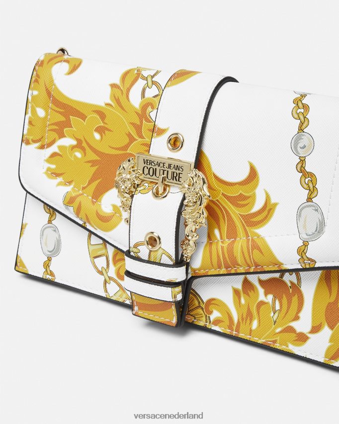 Versace keten couture couture1 schoudertas vrouwen goud en wit Tassen J2T4F42359